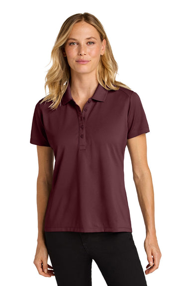 Port Authority LK240 Womens Wearever Moisture Wicking Pique Short Sleeve Polo Shirt Burgundy Model Front