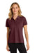 Port Authority LK240 Womens Wearever Moisture Wicking Pique Short Sleeve Polo Shirt Burgundy Model Front