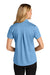 Port Authority LK240 Womens Wearever Moisture Wicking Pique Short Sleeve Polo Shirt Carolina Blue Model Back