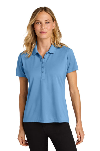 Port Authority LK240 Womens Wearever Moisture Wicking Pique Short Sleeve Polo Shirt Carolina Blue Model Front