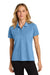 Port Authority LK240 Womens Wearever Moisture Wicking Pique Short Sleeve Polo Shirt Carolina Blue Model Front