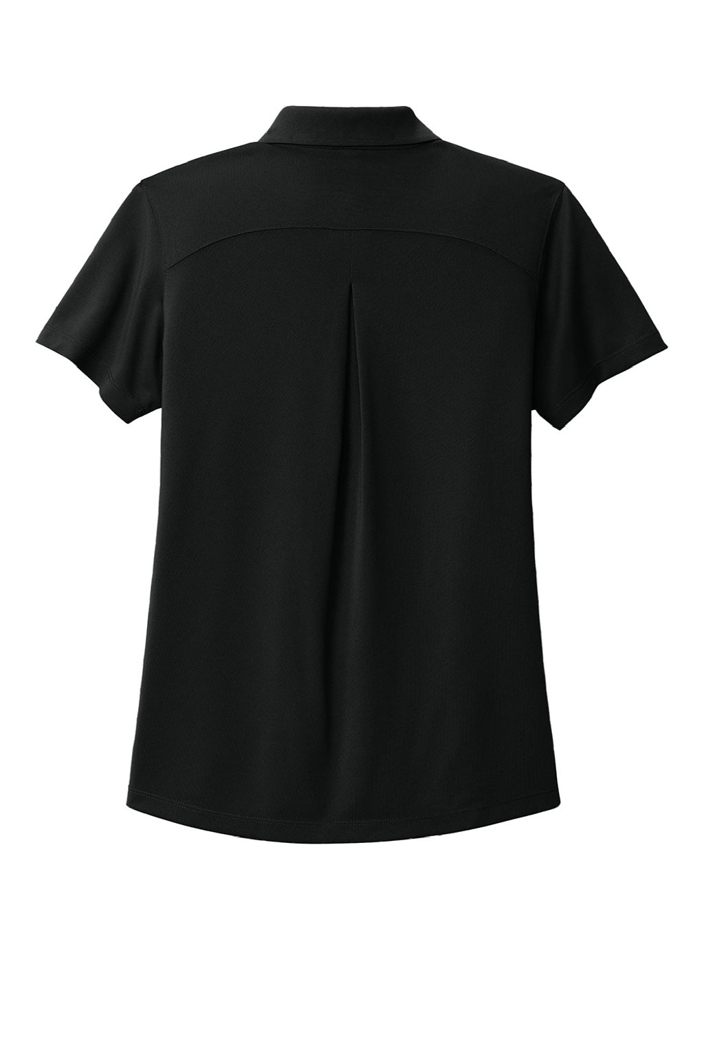 Port Authority LK240 Womens Wearever Moisture Wicking Pique Short Sleeve Polo Shirt Deep Black Flat Back