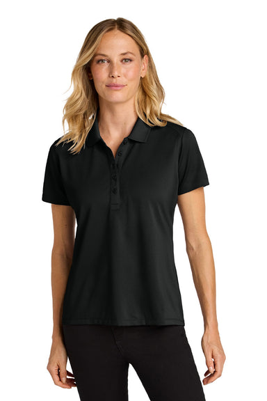 Port Authority LK240 Womens Wearever Moisture Wicking Pique Short Sleeve Polo Shirt Deep Black Model Front