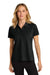Port Authority LK240 Womens Wearever Moisture Wicking Pique Short Sleeve Polo Shirt Deep Black Model Front