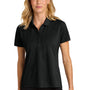 Port Authority Womens Wearever Moisture Wicking Pique Short Sleeve Polo Shirt - Deep Black