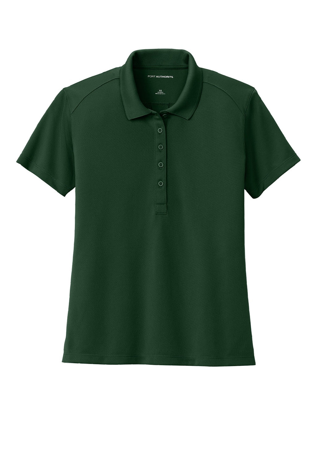 Port Authority LK240 Womens Wearever Moisture Wicking Pique Short Sleeve Polo Shirt Deep Forest Green Flat Front