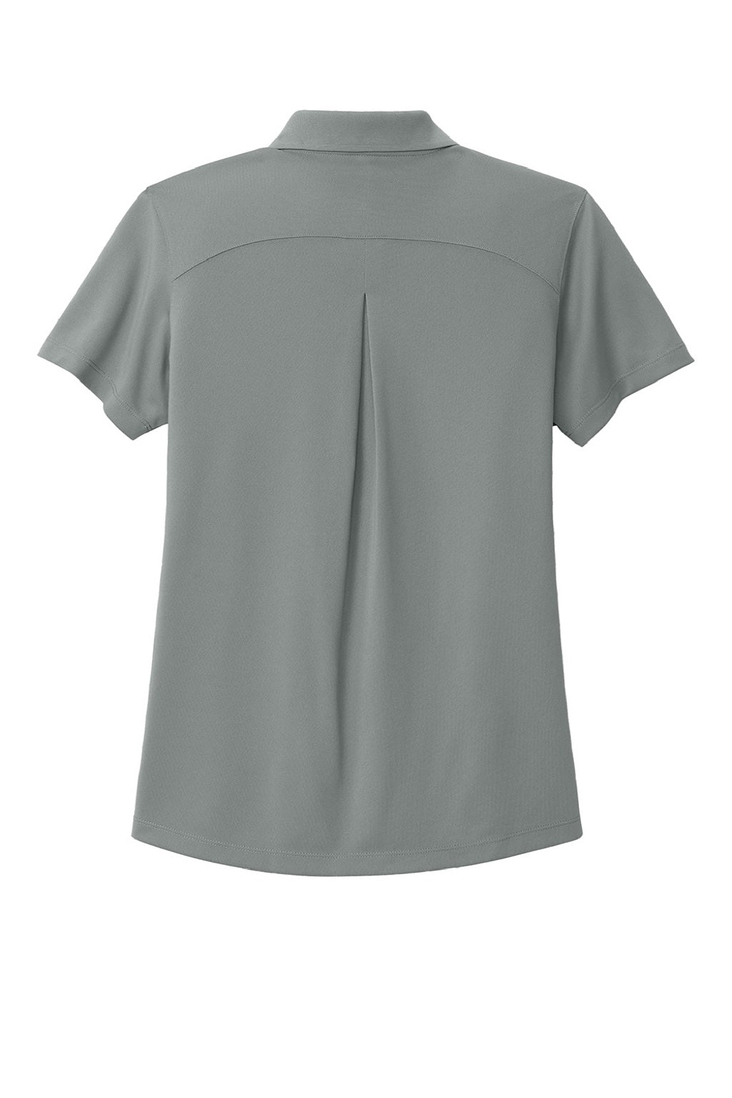 Port Authority LK240 Womens Wearever Moisture Wicking Pique Short Sleeve Polo Shirt Gusty Grey Flat Back