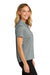Port Authority LK240 Womens Wearever Moisture Wicking Pique Short Sleeve Polo Shirt Gusty Grey Model Side