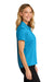 Port Authority LK240 Womens Wearever Moisture Wicking Pique Short Sleeve Polo Shirt Parcel Blue Model Side