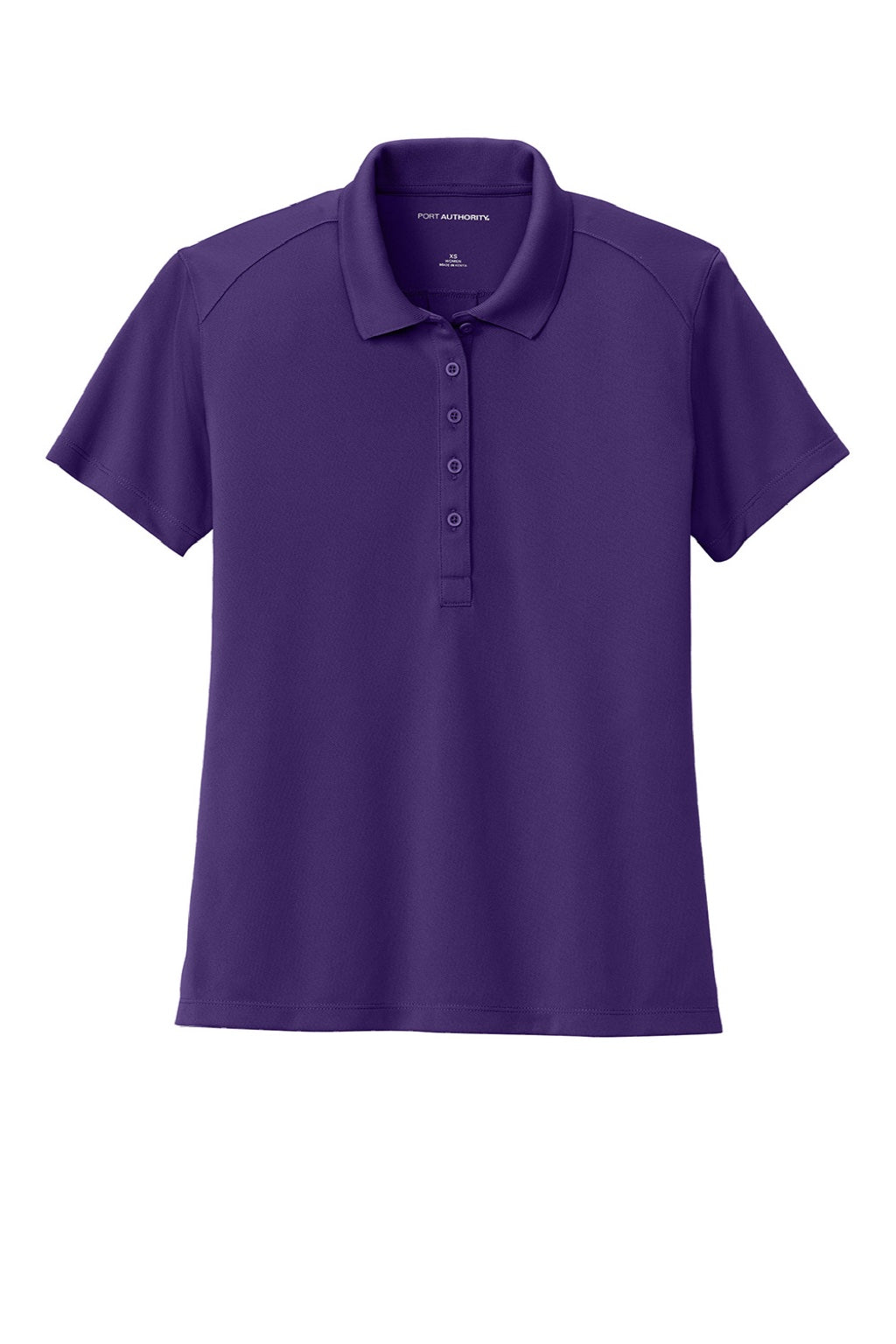 Port Authority LK240 Womens Wearever Moisture Wicking Pique Short Sleeve Polo Shirt Prism Purple Flat Front