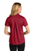 Port Authority LK240 Womens Wearever Moisture Wicking Pique Short Sleeve Polo Shirt Rich Red Model Back