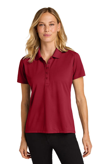 Port Authority LK240 Womens Wearever Moisture Wicking Pique Short Sleeve Polo Shirt Rich Red Model Front