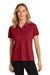 Port Authority LK240 Womens Wearever Moisture Wicking Pique Short Sleeve Polo Shirt Rich Red Model Front