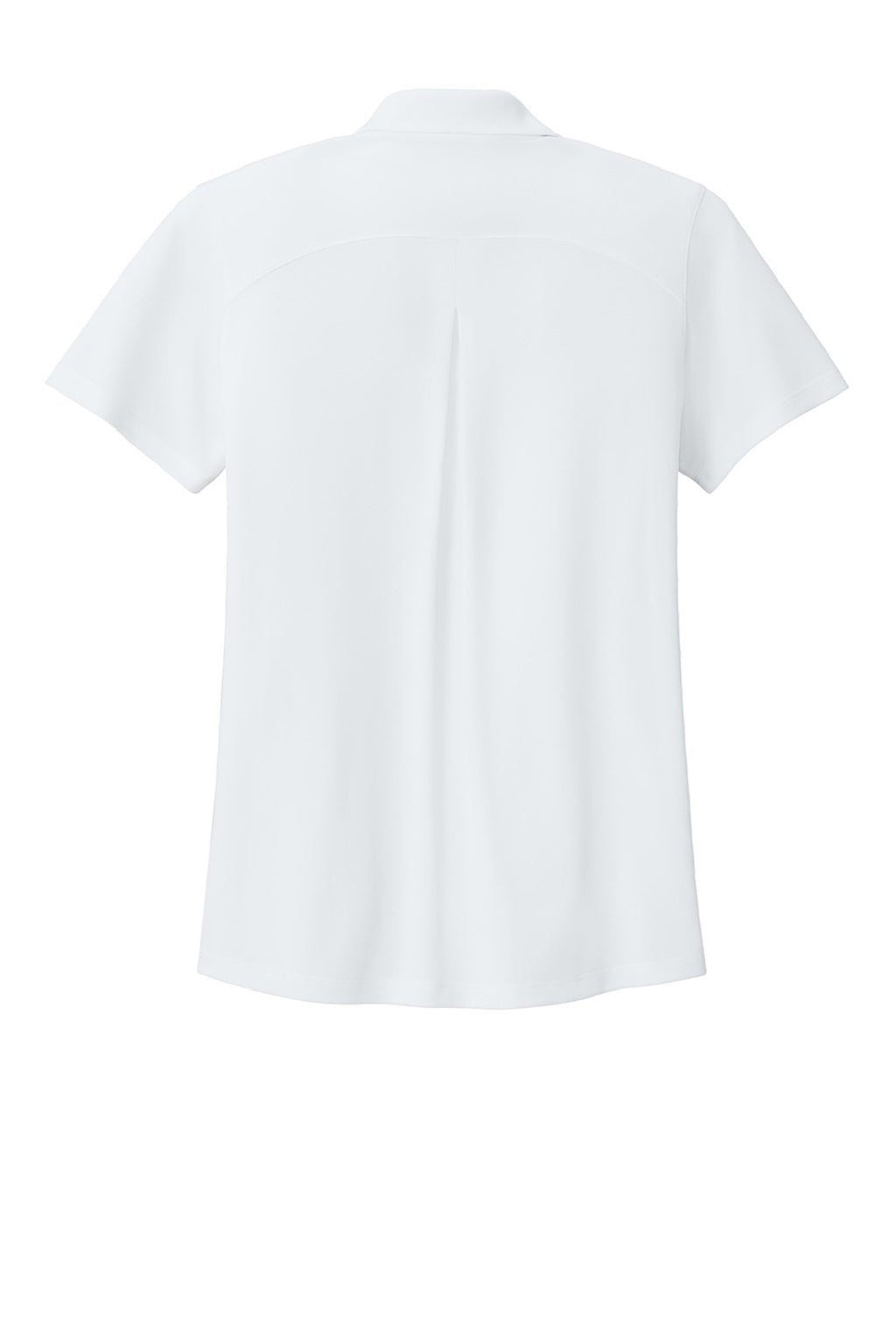 Port Authority LK240 Womens Wearever Moisture Wicking Pique Short Sleeve Polo Shirt White Flat Back