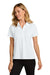 Port Authority LK240 Womens Wearever Moisture Wicking Pique Short Sleeve Polo Shirt White Model Front