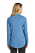 Port Authority LK5602 Womens Luxe Knit Button Down Long Sleeve Tunic Carolina Blue Model Back