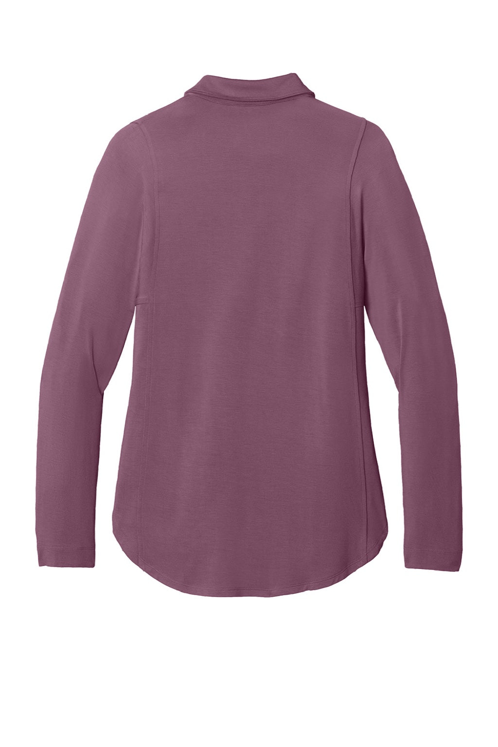 Port Authority LK5602 Womens Luxe Knit Button Down Long Sleeve Tunic Purple Mist Flat Back