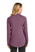 Port Authority LK5602 Womens Luxe Knit Button Down Long Sleeve Tunic Purple Mist Model Back