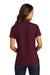Port Authority LK600 Womens EZPerformance Moisture Wicking Short Sleeve Polo Shirt Maroon Model Back
