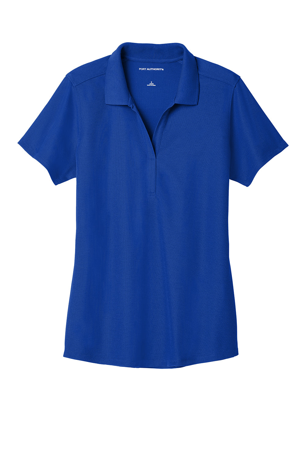 Port Authority LK600 Womens EZPerformance Moisture Wicking Short Sleeve Polo Shirt True Royal Blue Flat Front