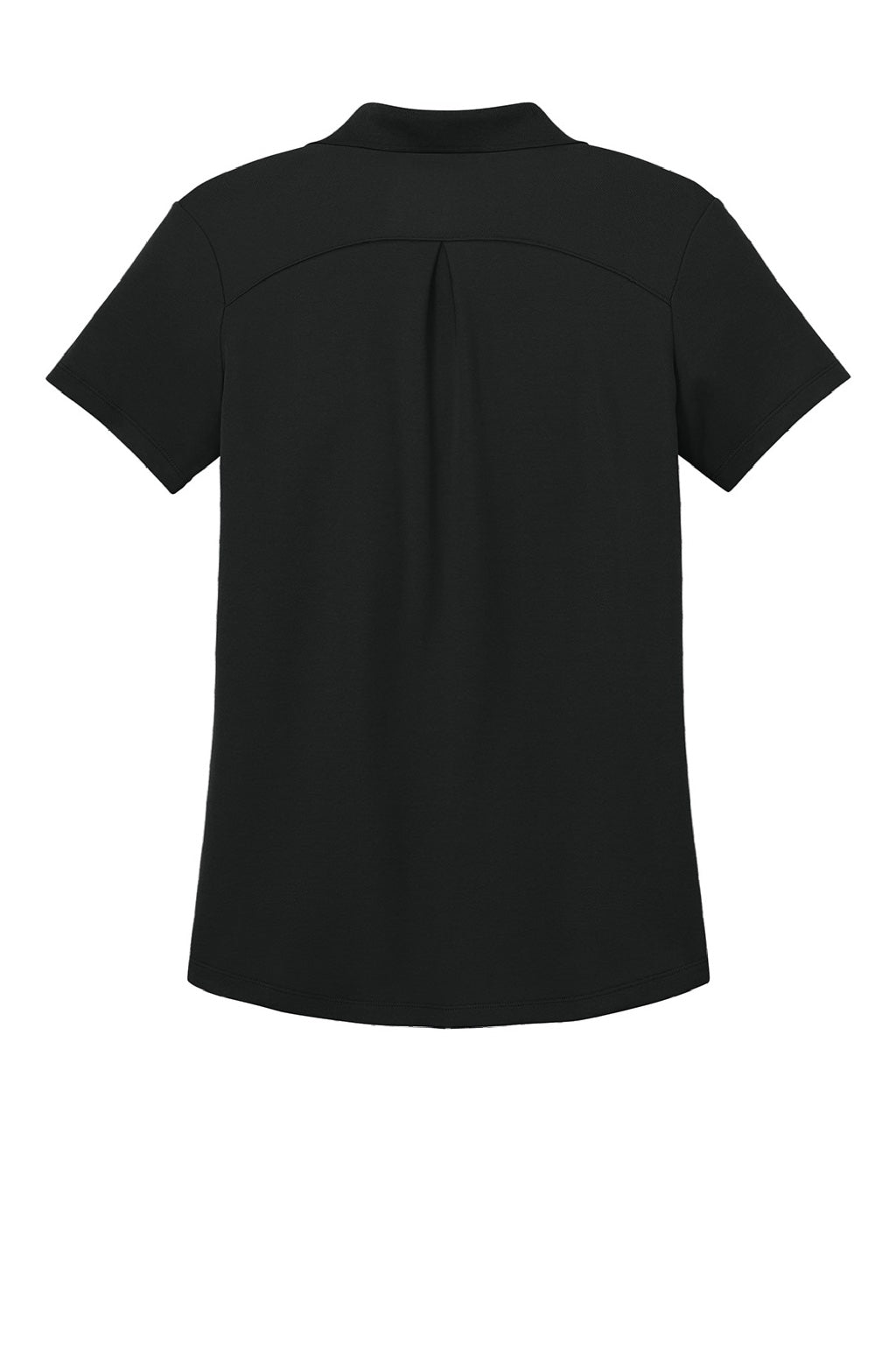Port Authority LK620 Womens Plaited Pique Short Sleeve Polo Shirt Deep Black Flat Back