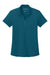 Port Authority LK620 Womens Plaited Pique Short Sleeve Polo Shirt Moroccan Blue Flat Front