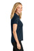Port Authority LK620 Womens Plaited Pique Short Sleeve Polo Shirt Night Navy Blue Model Side