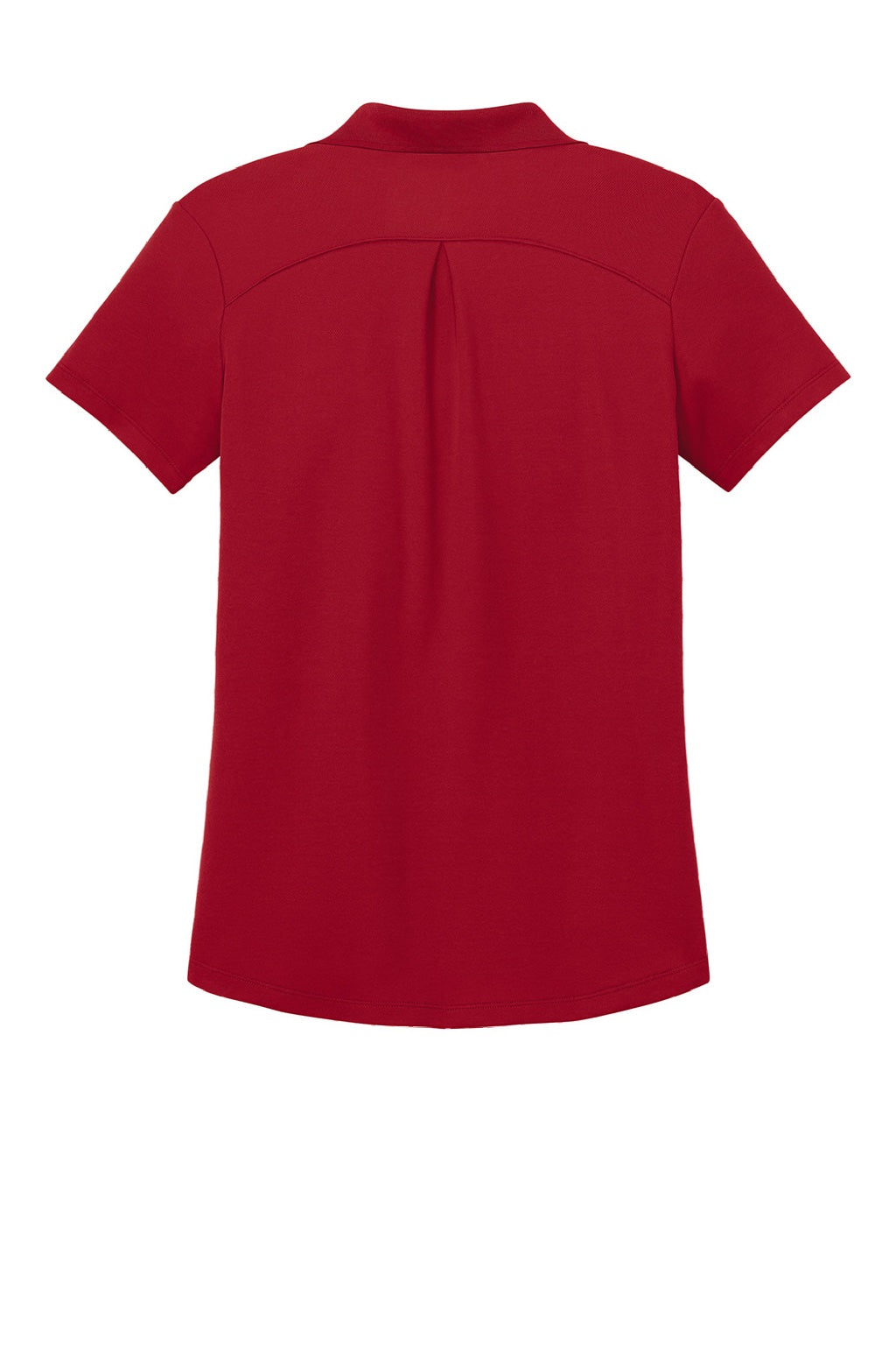 Port Authority LK620 Womens Plaited Pique Short Sleeve Polo Shirt Rich Red Flat Back