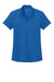 Port Authority LK620 Womens Plaited Pique Short Sleeve Polo Shirt Strong Blue Flat Front