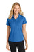 Port Authority LK620 Womens Plaited Pique Short Sleeve Polo Shirt Strong Blue Model Front