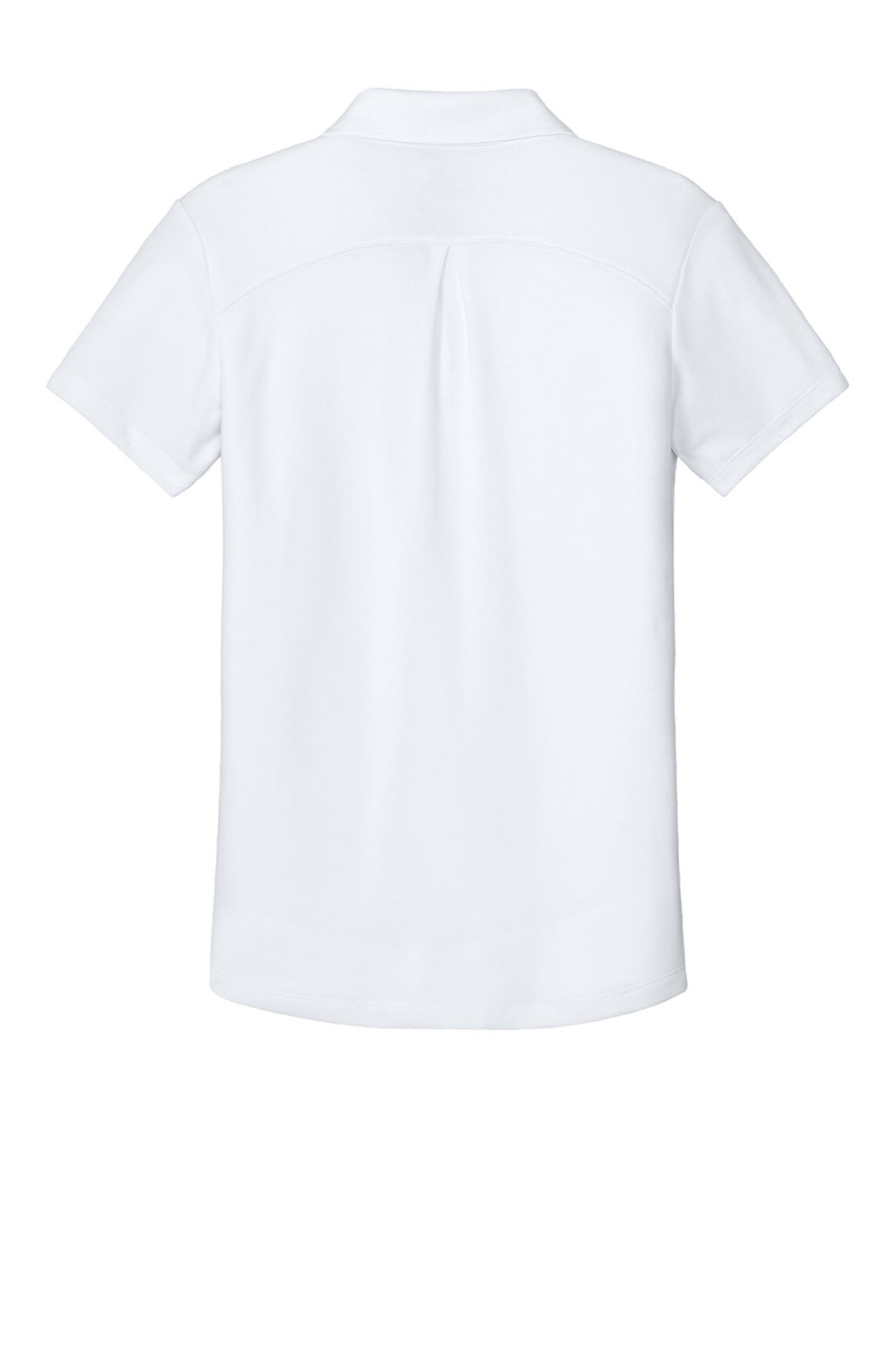 Port Authority LK620 Womens Plaited Pique Short Sleeve Polo Shirt White Flat Back