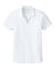 Port Authority LK620 Womens Plaited Pique Short Sleeve Polo Shirt White Flat Front