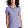 Port Authority Womens Gingham Moisture Wicking Short Sleeve Polo Shirt - True Navy Blue/White - Closeout