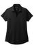 Port Authority LK683 Womens City Easy Care Moisture Wicking Short Sleeve Polo Shirt Black Flat Front