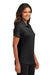 Port Authority LK683 Womens City Easy Care Moisture Wicking Short Sleeve Polo Shirt Black Model Side