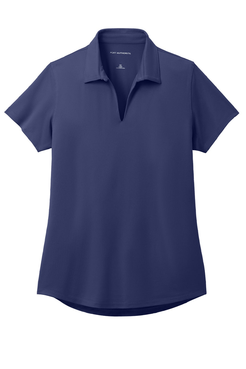Port Authority LK683 Womens City Easy Care Moisture Wicking Short Sleeve Polo Shirt River Navy Blue Flat Front