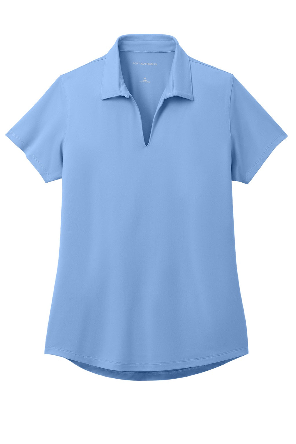 Port Authority LK683 Womens City Easy Care Moisture Wicking Short Sleeve Polo Shirt Swiss Blue Flat Front