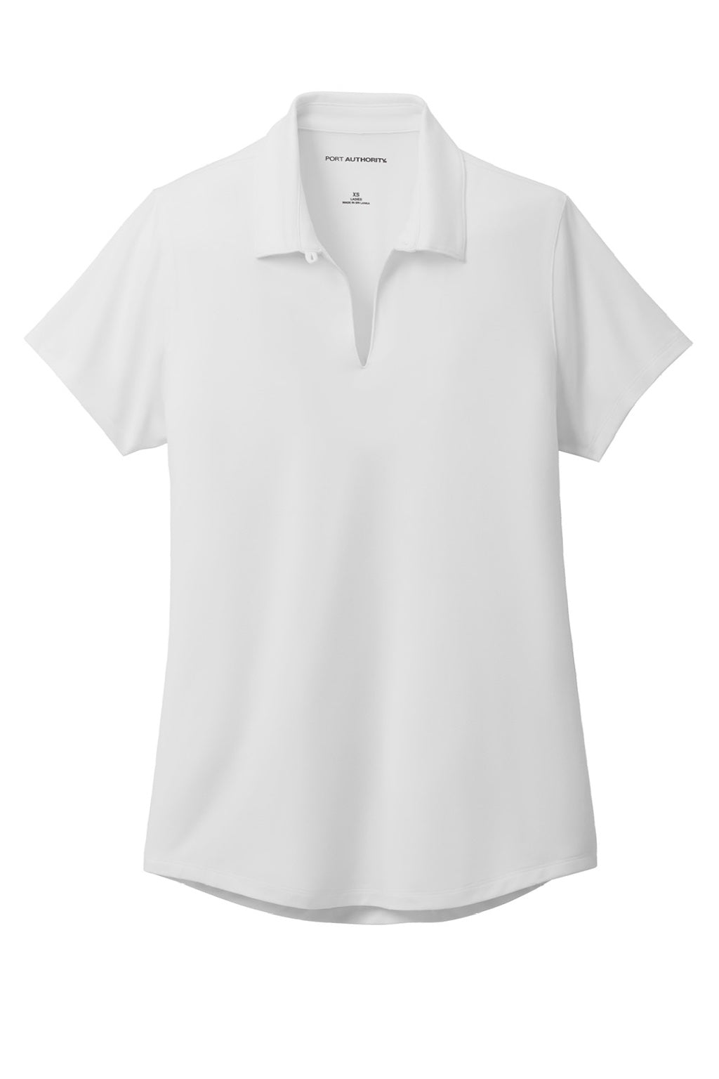 Port Authority LK683 Womens City Easy Care Moisture Wicking Short Sleeve Polo Shirt White Flat Front