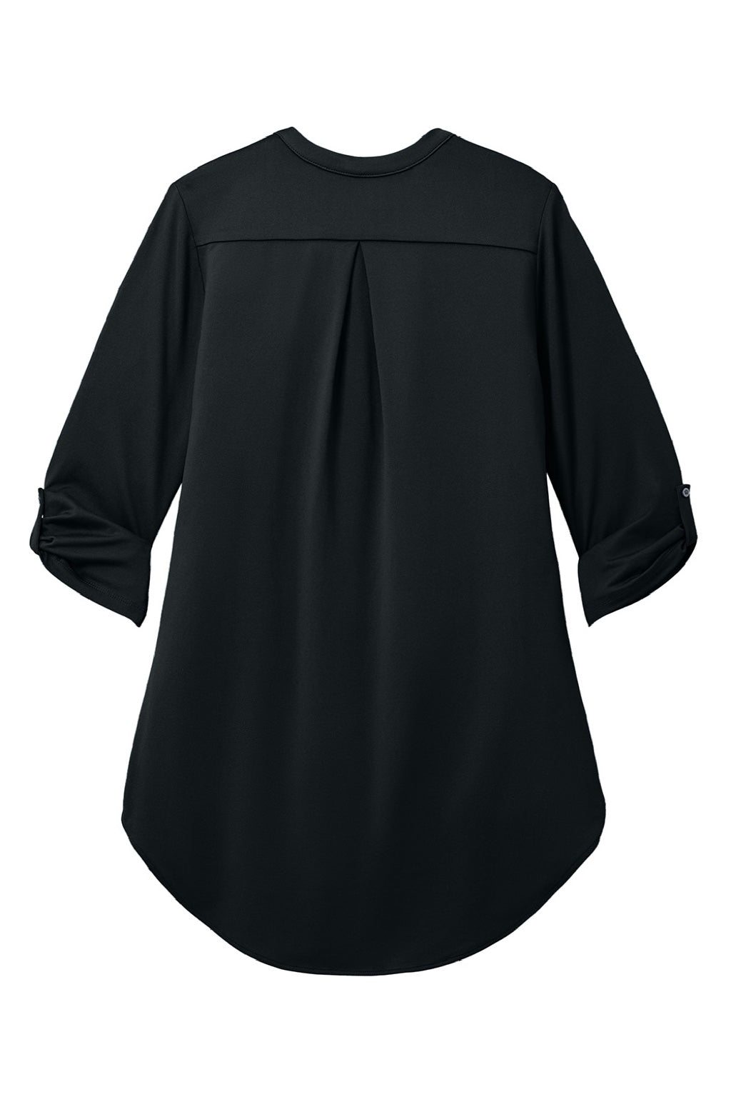 Port Authority LK6840 Womens City Easy Care Moisture Wicking 3/4 Sleeve Tunic Black Flat Back