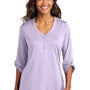 Port Authority Womens City Easy Care Moisture Wicking 3/4 Sleeve Tunic - Bright Lavender Purple