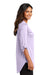 Port Authority LK6840 Womens City Easy Care Moisture Wicking 3/4 Sleeve Tunic Bright Lavender Purple Model Side