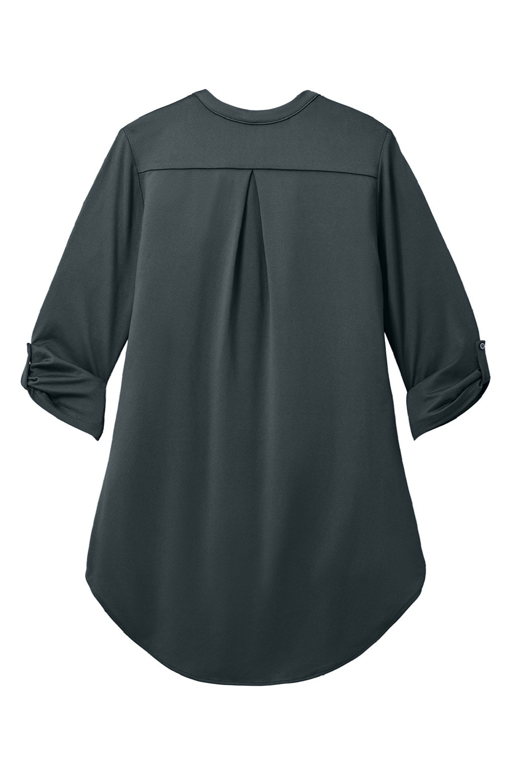 Port Authority LK6840 Womens City Easy Care Moisture Wicking 3/4 Sleeve Tunic Graphite Grey Flat Back