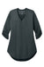 Port Authority LK6840 Womens City Easy Care Moisture Wicking 3/4 Sleeve Tunic Graphite Grey Flat Front