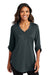 Port Authority LK6840 Womens City Easy Care Moisture Wicking 3/4 Sleeve Tunic Graphite Grey Model Front
