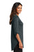 Port Authority LK6840 Womens City Easy Care Moisture Wicking 3/4 Sleeve Tunic Graphite Grey Model Side