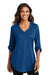 Port Authority LK6840 Womens City Easy Care Moisture Wicking 3/4 Sleeve Tunic True Blue Model Front
