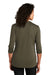 Port Authority LK750 Womens Moisture Wicking 3/4 Sleeve Polo Shirt Deep Olive Green Model Back
