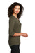Port Authority LK750 Womens Moisture Wicking 3/4 Sleeve Polo Shirt Deep Olive Green Model Side