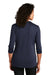 Port Authority LK750 Womens Moisture Wicking 3/4 Sleeve Polo Shirt True Navy Blue Model Back