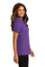 Port Authority LK810 Womens React SuperPro Snag Resistant Short Sleeve Polo Shirt Purple Model Side